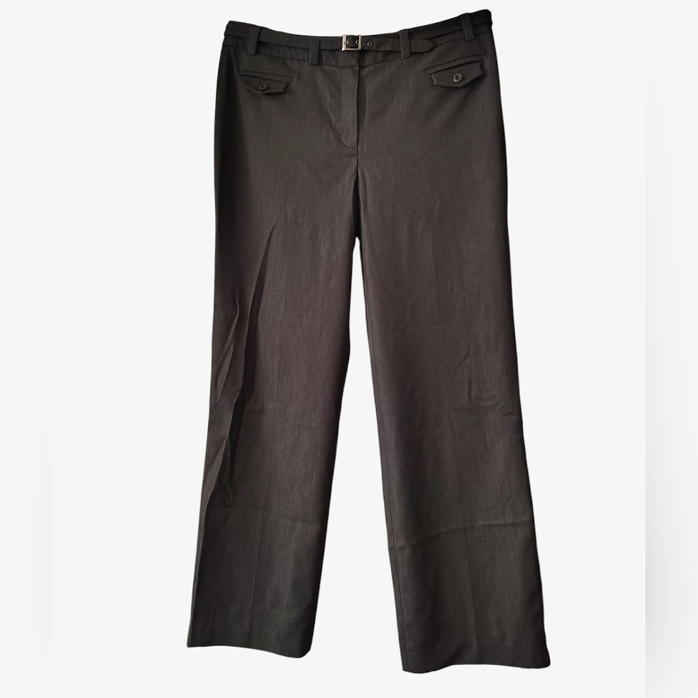 Larry Levine Trousers In Charcoal Size Woman's 14
